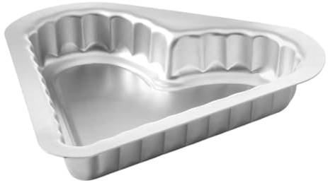 Chabrias Ltd 20cm Heart Flan Tin – Professional Silver Aluminium Bakeware, UK-Made, Ideal for Cakes, Tarts, Desserts, Durable, Lightweight, Even Heat Distribution, Easy Clean, Warp-Resistant