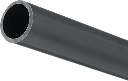 MACHSWON PVC Pipe 21mm ID 25mm OD 200mm Length Round Plastic Rigid Tubing High Impact for Drain Pipe Cable Sleeve(Dark Grey)