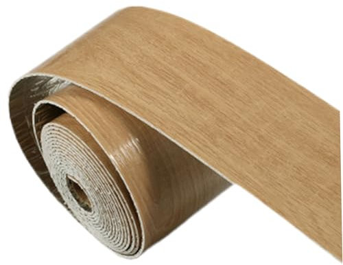 Peel and Stick Baseboard Trim 6.4ft Thick PVC Self Adhesive Baseboard Trim Waterproof Wood Grain Flexible Baseboard