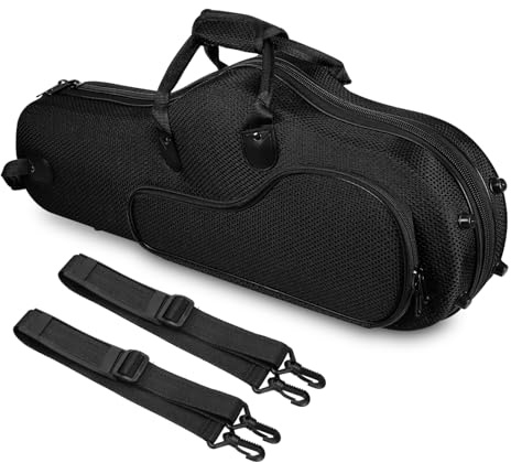Alto Stoßfest Oxford Stoff aus Voice Saxophontasche, Schwarz | Saxophon Gurt Altsaxophon, Große Kapazität, Abnehmbare Träger und Verstellbar