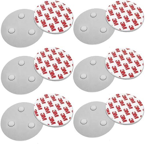 YUEMING 12 Stück Rauchmelder Magnethalter, Selbstklebende Magnethalterung für Rauchmelder, Sichere Montage ohne Bohren und Schrauben für alle70mm Durchmesser Rauchwarnmelder