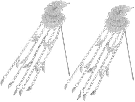 NIYANGLE 2piezas Horquillas Pavo Real Accesorios Vintage Diseño Único Horquillas Chinas Cabello