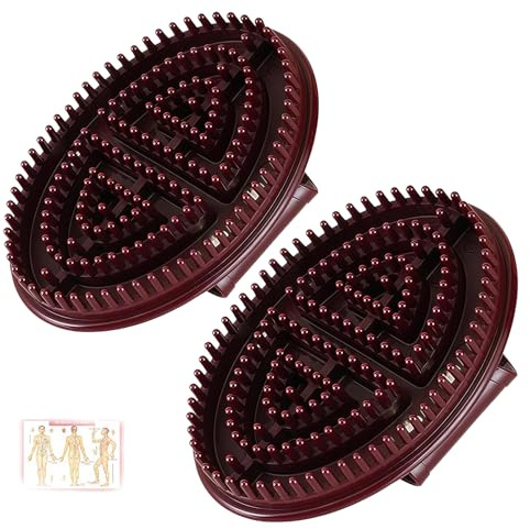 Meridian Lot de 2 brosses de massage Meridian pour tout le corps, toucher confortable, soulage la fatigue musculaire, pour homme et femme