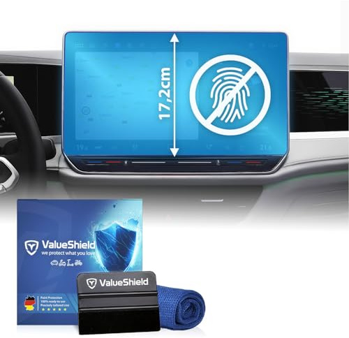 Anti-Fingerabdruck Displayschutzfolie Matt passend für VW Golf 8 Facelift Kompakt & Variant/Kombi 2024-2027: 12,9 Discover /Pro Tacho, Radio, Multimedia, Navi, Bildschirm, Infotainment Touchscreen