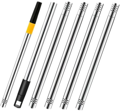 HAMPPLIES Perche Inoxydable pour Peinture et Nettoyage Manche Extensible Compatible Peinture Rallonge Pinceau Polyvalente pour Plafond et Murs Hauts