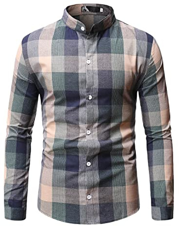 Chemise Homme Manches Longues Chemises a Carreaux Chemisette Décontractée Chemisier Oversize Tee Shirt Leger Tshirt de Mode T-Shirts Respirant Hauts Minimaliste Vêtements