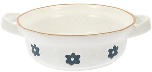 LALADEFIEE Ciotola Di Ceramica Giapponese Per Zuppa Con Manici Doppio Orecchio, Ciotola Colorata Per Noodles e Insalata, Stoviglie Da Cucina Per Uso Quotidiano