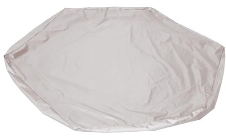 Sandkastenabdeckung, Sechseckiger Shwarzer sechseckiger Oxford-Stoffschutz mit Kordelzug-Sonnenschutz für Kinder, Garten, Pools, Sandkastenmöbel (Grau)