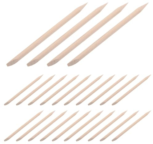 POPETPOP 200 Bâtonnets en Bois Double Face 75 CM – Kit Repousse-Cuticules Multifonction pour Manucure Pédicure et Nail Art à Domicile Voyage