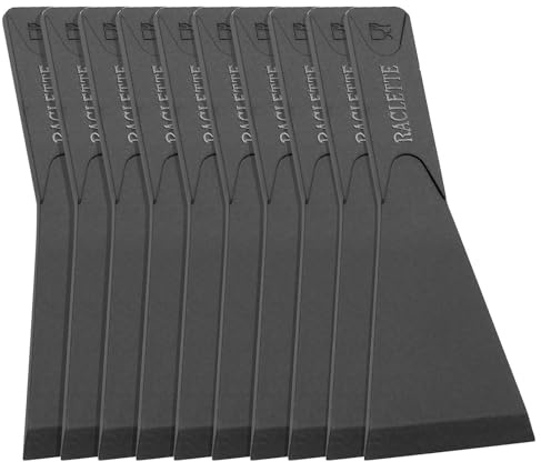 RUNYU Raclette Spatula Set, 8 Pieces Non-Stick Raclette Pusher, Raclette Spatula, Raclette Scraper, Nylon Scraper, Kitchen Utensils for Cheese, Grills, Boards, Pans, Frying Pans