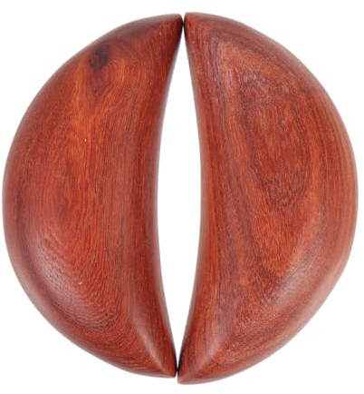SUPVOX Coppa Divinatoria Cinese in Legno di Sandalo Rossa a Forma di Mezzaluna, Set 2 Pezzi, Strumenti Taoisti per Divinazione Quotidiana e Decorazione Casa Feng Shui