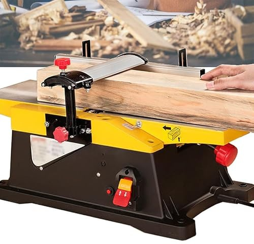 1800W Elektrisk Bänkhyvel, Multifunktionell Tjocklekshyvel, 12000 Rpm/min, 0-3 Mm Justerbart Skärdjup, Bänkhyvlar För Träbearbetningsskärning
