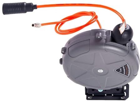 Avvolgitori per Tubi Aria Compressa - 10 metri resistente con montaggio a parete | Avvolgitubo Compressore | per Manutenzione Macchine Utensili Officine Riparazione Auto Garage Casa Studio