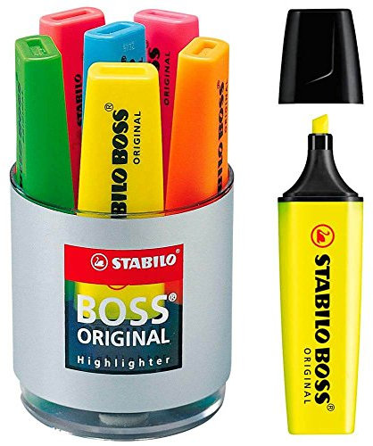 STABILO Textmarker, Boss Original, Dose mit 6 verschiedenen Farben