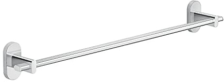 GEDY G-Febo Porta asciugamani bagno cromato 60 cm, Misure: 7X60X7 CM & 0,45 KG, Porta salviette in acciaio inox e Cromall®, Fissabile anche con colla, Design R&S Gedy, 2 anni di garanzia