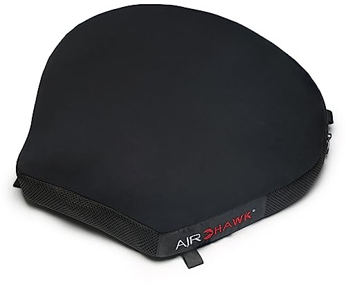 AIRHAWK 14 x 14 Cruiser Medium Motorcycle Seat Cushion - Lightweight Portable Inflatable Multi-Cell Air Pad with Cover
