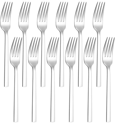 Tstorage 19,8 Centimetri Set Forchetta Forchette da Tavola Dolce in Acciaio Inox, 12 Pezzi