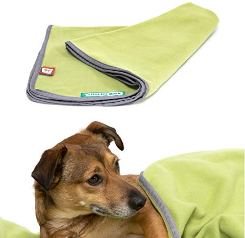 Doctor Bark | kuschelige Hundedecke waschbar bis 95°C, hygienische, weiche Fleecedecke für Sofa und Hundebett, Flauschige Haustierdecke - Made in Germany (M - 100x70 cm/Hellgrün)