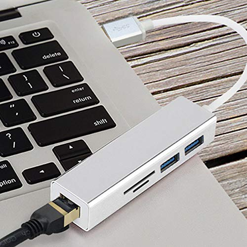 Transmission de données haute vitesse 5 Gbit/s USB 3.0 compatible avec USB 2.0 USB3 vers USB * 2 + SD * 1 + TF * 1 + carte réseau adaptateur USB d'extension Dock Hub Splitter USB 3.0 Technologie prend