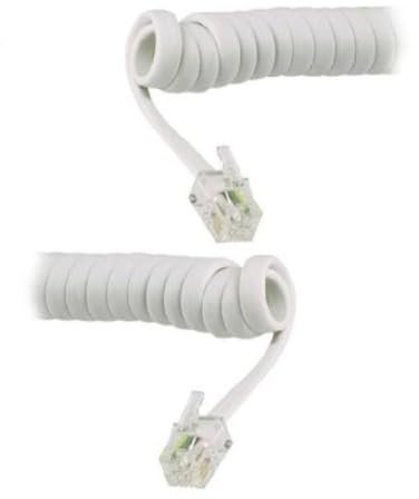 OISE ART STORE Trade Shop - Cavo Telefonico Spiralato Spirale Rj11 Cornetta Telefono 1,5mt Maxtech Rj11-1.5a