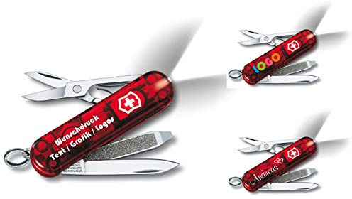 Victorinox Taschenmesser Swiss LITE mit Wunschdruck auf der Schale I Geschenk für Männer I Geschenk zum Geburtstag I Schweizer Taschenmesser personalisiert 8 Funktionen 0.6228