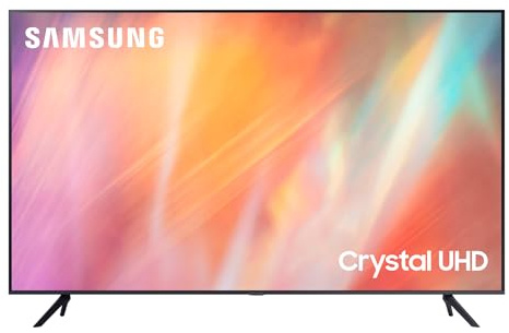 Samsung TV UE55AU7170UXZT, Smart TV 55 Serie AU7100, Modello AU7170, Crystal UHD 4K, Compatibile con Alexa, Grey, 2021, DVB-T2 [Efficienza energetica classe G]