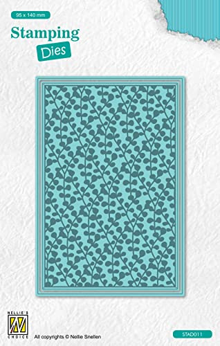 Nellie's Choice Fustella con Embossing, Rami Stamping Die, 9.5 x 14 cm Rechthoek, per Biglietti, Natale, Scrapbooking, Fai da Te, DIY
