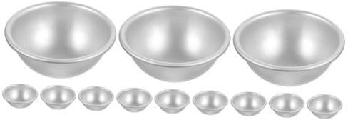 BESTonZON 12pièces Moule à Gâteau Hémisphérique Aluminium Pour Desserts Pâtisseries Et Puddings Démoulage Facile Et