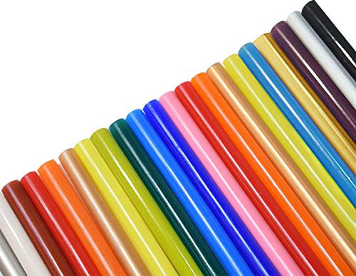 Gxadwzy Lot de 80 bâtons de colle chaude 7 x 100 mm Multicolore Pour pistolet à colle chaude 7 mm 16 couleurs