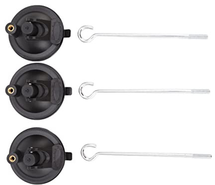Lwuey Window Bird Feeder Hook, Strong Self Adhesive Suction Cup Hanger Hummingbird Feeders Water Dispensers Wind Chimes Small Plants Indoor Outdoor Glass Wall Mount Hanging Home Garden Decor 3pcs