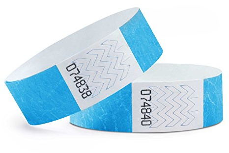 linie zwo ®, Pack de 500 Pulseras de Seguridad 19 x 254 mm, Azul neón