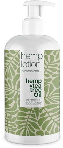 Lozione per il corpo in canapa 500 ml per pelli sporche e secche, brufoli, prurito, odore di sudore – anche per la cura di infezioni fungine, tigna – lozione per il corpo vegana di Australian Bodycare
