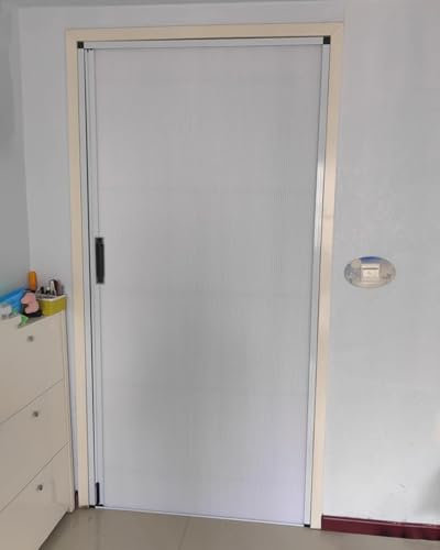 ZIMGOD Falttür Innentüren Schiebetür für Innentüren Faltbar, Ziehharmonika-Türen Ohne Bohren, Falttüren für Den Hausflur, Einziehbarer Falttürschirm(24x80in (60x203cm))