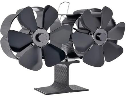 HBALDTEDC Burner Fan Silent, Fireplace Fan Heat Powered Stove 12 Blade Fireplace Fan Large Heater Hot Tent Camping Wood Stove Eco Fan Unpowered Fan