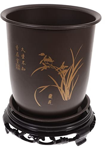 YARNOW Ensemble De Pots De Fleurs Grand Pot À Orchidées Décoratif Ensemble De Pots De Fleurs À Orchidées avec Soucoupe