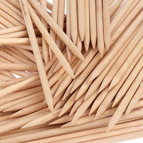Palitos de madera naranja, para arte de uñas, removedor de cutículas, herramienta de manicura y pedicura (50 piezas)