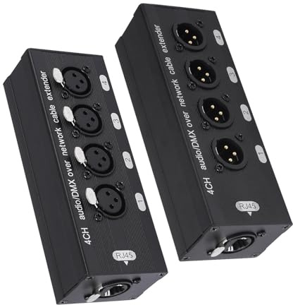 Wdbild Professional XLR Sound Splitter Over Ethernet Cable Low Noise Expander For Multiple Device Signals Distribution Multiple Device XLR Expander