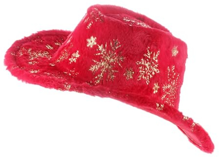 Generisch „Weihnachts-Cowboy-Hut, Jazz-Hut, Glitzer-Schneeflocke, Feiertags-Party-Hut“ (RD1, One Size)