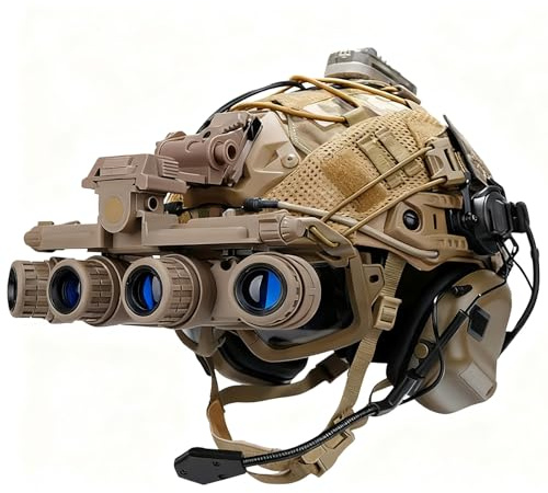 LZAQHMT Schnelles Taktisches Helmset mit GPNVG-18 Nachtsichtmodell | Stoßdämpfender und schlagfester Multifunktionshelm für Airsoft, Jagd und taktische Spiele