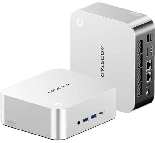 AOOSTAR MACO AMD R7 PRO 8845HS MINI PC Barebone（(8C/16T, up to 5.1GHz,Without RAM/SSD/OS) Radeon 780M 8K Display Desktop Computers/Dual LAN 2.5G/Dual USB4/WiFi 6/Oculink
