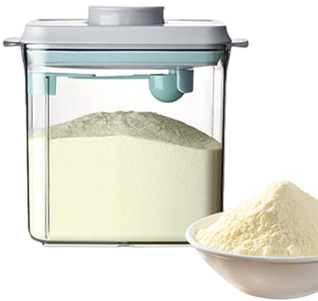 Nkmifeg Contenitore ermetico per alimenti per bambini, 1700 ml, contenitore ermetico per alimenti e latte in polvere, dispenser per alimenti per bambini, con misurino, per casa, auto, cucina