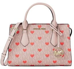 Michael Kors Sheila Small Embellished Signature Logo Satchel Powder Blush