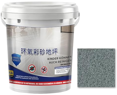Pittura per Calcestruzzo - Asciugatura rapida, rivestimento autolivellante ad alto gloss - Vernice Epossidica con Sabbia per Calcestruzzo - per Interni Esterni Doccia Edifici Residenziali Case Dormito