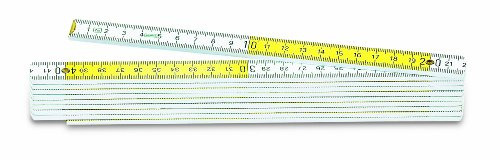 Metrica 23080 Holzmassstab 2 m, weiß-gelb