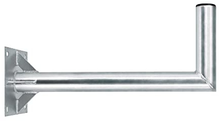 PremiumX 60cm Wandhalter mit Verstrebung Stahl verzinkt Ø 60mm Winkel Wand-Halterung für Satelliten-Schüssel SAT-Antenne