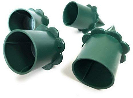 INERRA Green Plastic Candle Holder 22mm with Spike - For Foam and Flower Arrangements Church & Weddings (Pack of 15)
