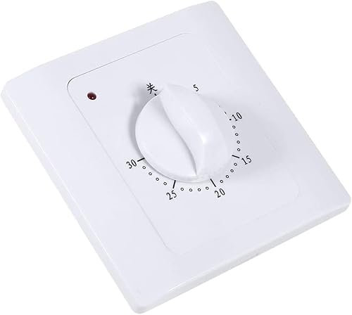 Jadeshay Prise de minuterie - 30Min Minuterie de Sortie mécanique Compte à rebours électrique Prise de Temps numérique Prise de contrôle de l'interrupteur de minuterie