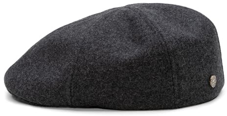 Sterkowski Rusty | 100% Wolle Schirmmütze für Herren und Damen | Warm Handgenäht Flat Cap Duckbill Mütze