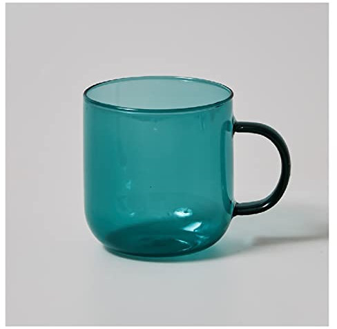 caihuashopping Wassergläser Glasschale Hitzebeständige Glas Bunte Kaffeegläser mit Griff Haushalt Multipurpose Moderne Becher Trinkgläser Trinkglas (Color : B)