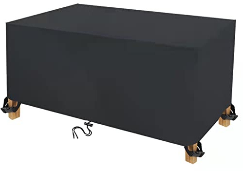 DKHLYB Garden Furniture Cover Garden Table Cover 600D Oxford Polyester Outdoor Patio table Covers Rectangular Cover Windproof Waterproof Anti-UV for Chair and Table Rattan Sofa Cover 150x100x75cm